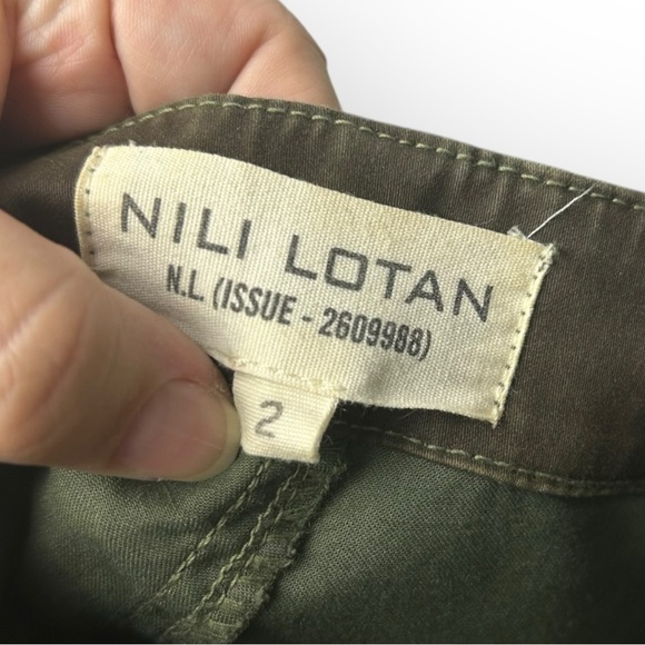 Nili Lotan Jenna Pant in Fall Green Camo 2 - Picture 11 of 12